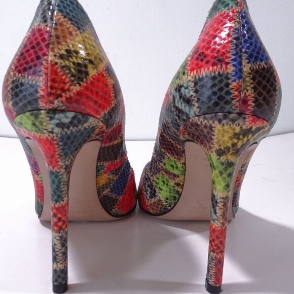 Area Women's Olivia Pump Mulit color patchwork Heels Pumps 37 Patchwork Python - Picture 6 of 12